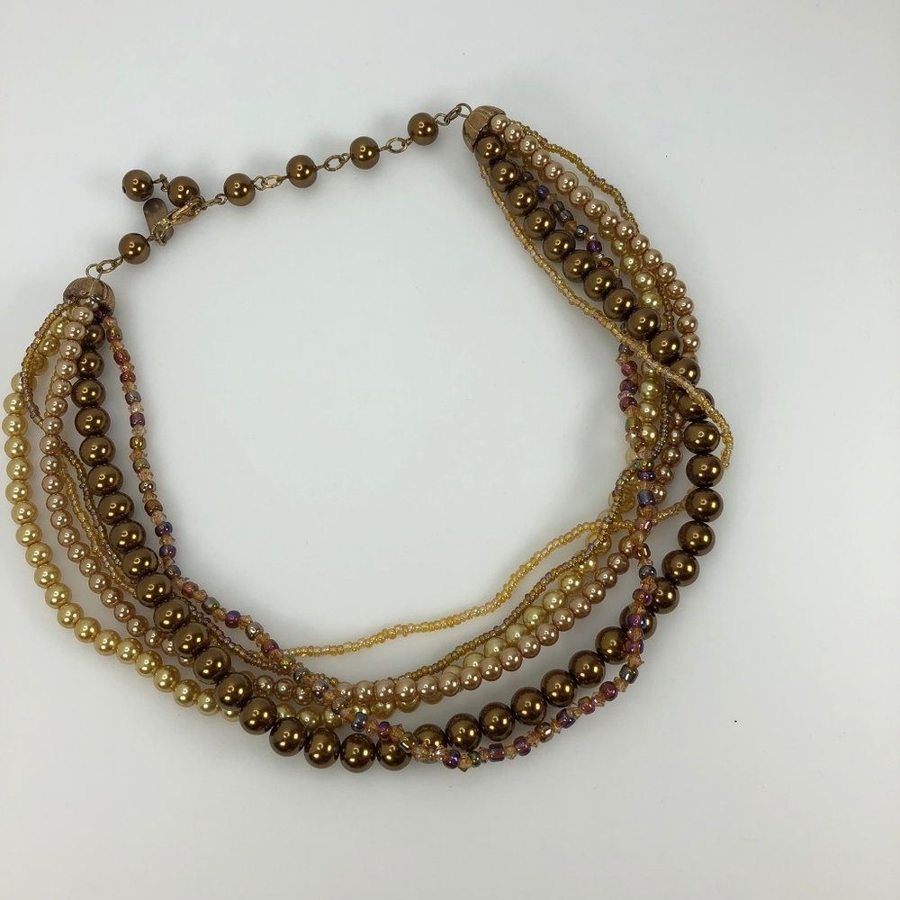 Estate Kissaka Faux Pearl Statement Necklace